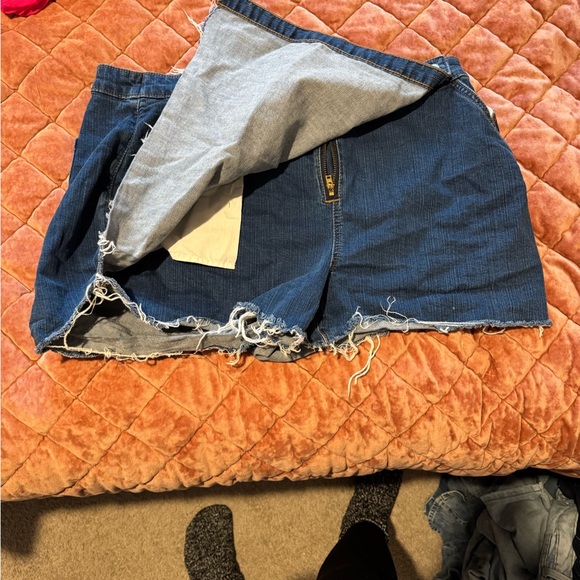 Blue Denim Mini Skirt - Picture 2 of 3
